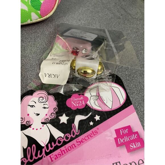 Lilly Pulitzer Makeup Bag Kiss Le Mercerie Akira Baublebar Cassette Earrings Lot - Picture 4 of 5